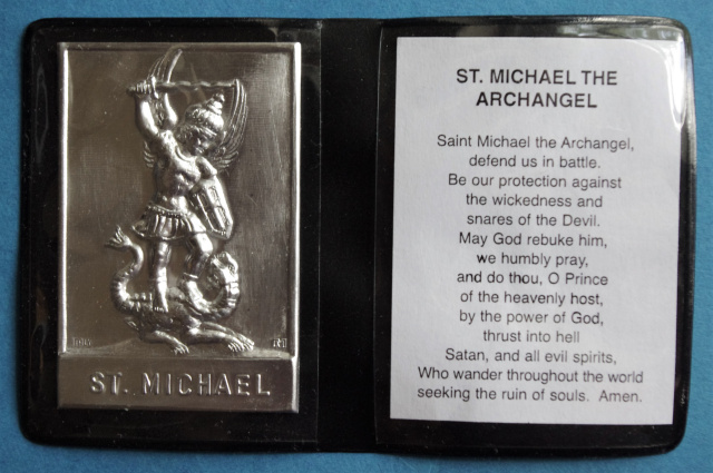 Plaque métal église ésotérisme archange st Michel