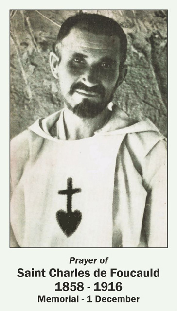 Saint Charles de Foucauld Prayer Card