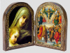 Virgin Mary and Baby Jesus / The Holy Trinity Wood Diptych