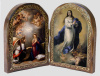 Annunciation and Immaculate Conception of the Blessed Virgin Mary - Catholic Wood Diptych