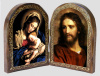 Catholic Artwork -Madonna and Child / Jesus Christ at 33 Wood Diptych