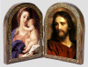 Madonna and Child / Christ at 33 Wood Diptych