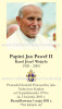**POLISH** Special Limited Edition Commemorative John Paul II Beatification Prayer Card