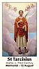 ST TARCISIUS PRAYER CARD