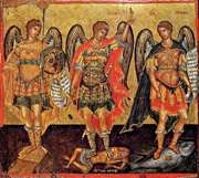 HOLY ARCHANGELS - MICHAEL, GABRIEL & RAPHAEL ICON