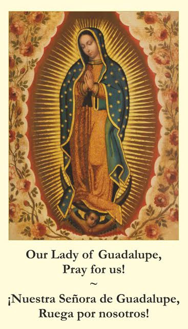 Our Lady of Guadalupe *BILINGUAL* Memorare Prayer Card