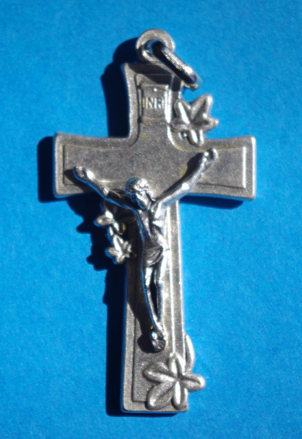 Silver Lily Crucifix