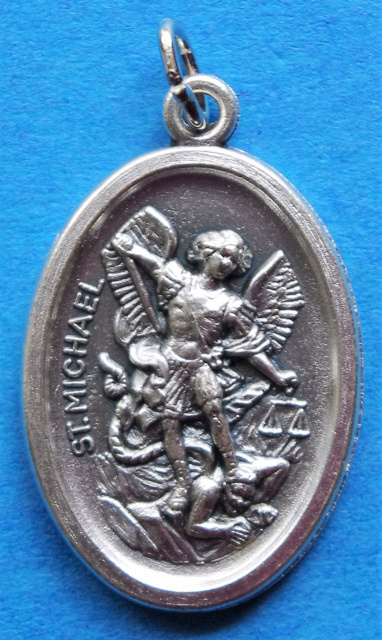 Silver Toned Base Catholic Patron Saint Florian Pray For Us Medal, 1 Inch