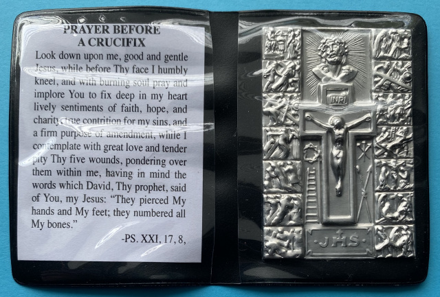 Stations of the Cross Metal Plaque Folder