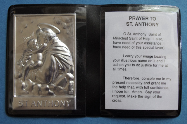 St. Anthony Metal Plaque Folder