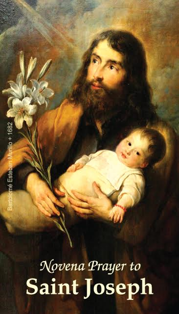 ST JOSEPH NOVENA PRAYER CARD