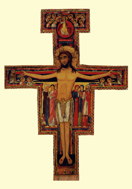 -NEW- San Damiano Crucifix All Purpose Mini Note Card - 10 Pack
