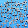 ASSORTMENT OF SMALL CRUCIFIXES - pull 1 each of 50 different crucifixes-- 