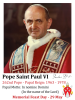 Special Limited Edition Collector's Series Commemorative Pope Paul VI Canonization Holy Cards